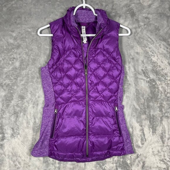 Lululemon Womens Down For A Run II Goose Down Puffer Vest Purple Full Zip Size 6 - Picture 1 of 8